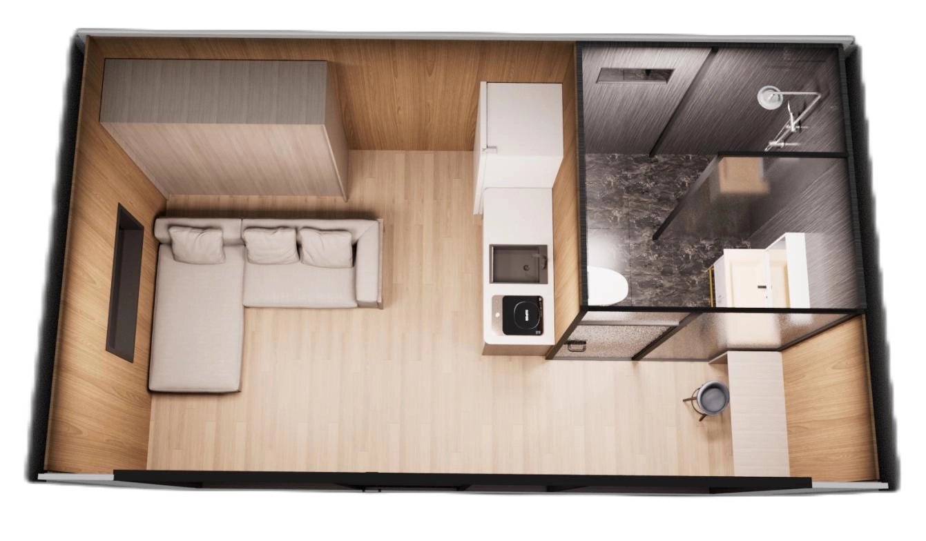 Apple Cabin A-58 inside